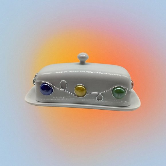 Cordon Blue BIA Jeweled Butter Dish - Picture 13 of 14